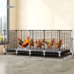 Multi-Layer Chicken Coop with Three Layers, Large and Extra-Large Size, Household Iron Cage for Raising Poultry, Goose, Duck, and Chicken Pens with Automatic Manure Cleaning
