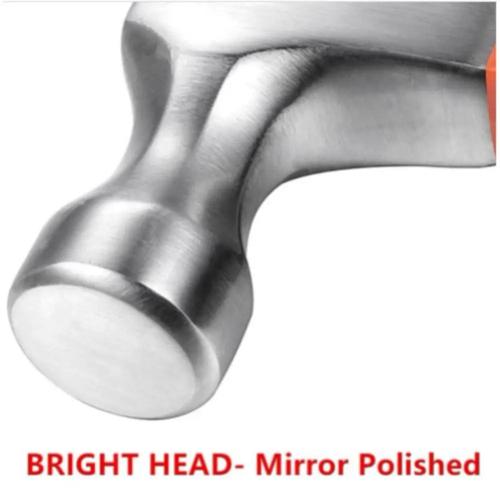 

Bright Polishing Head Small Nail Hammer Lightweight Multifunctional Ramshorn Hammer Soft Grip Handle Household Hammer Carpentry