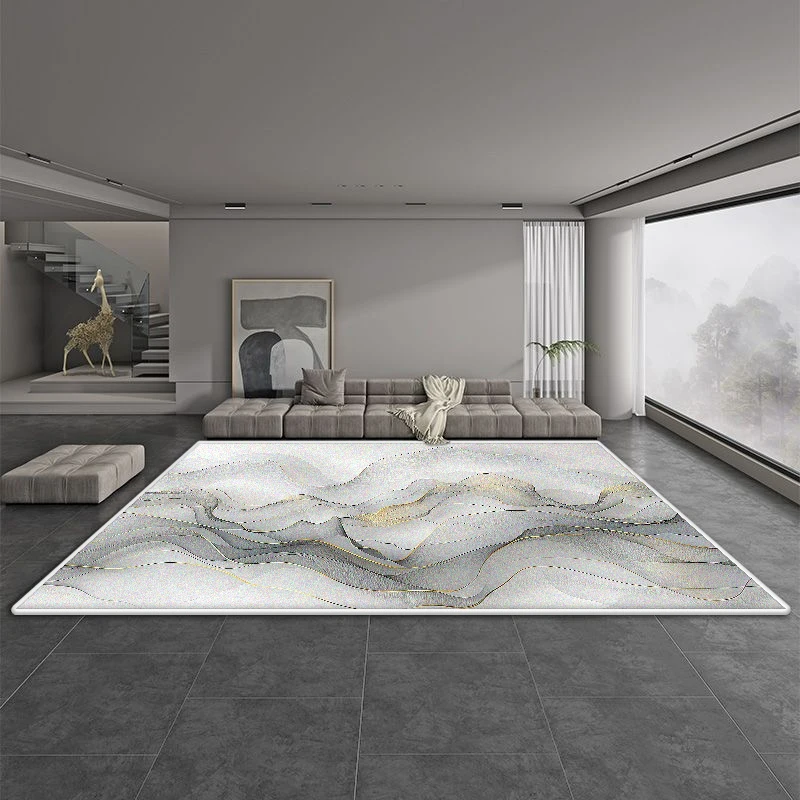 

Marble Look Area Rug – Luxury Style Non-Slip Living Room Carpet, Soft Plush Floor Mat for Bedroom Sofa Decor