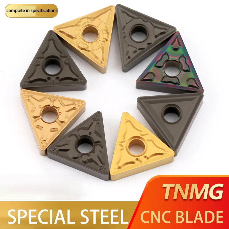 10Pcs KaKarot Karbida Sisipan TNMG160404-TM TNMG160408-PM GF YT6020 Eksternal Turning Alat untuk Logam Baja TNMG Mengubah Alat