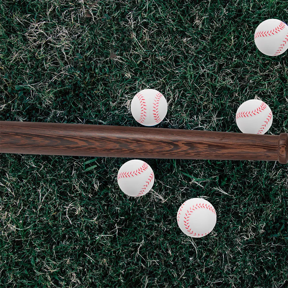 

5Pcs Training Baseballs for Soft PU Practice Balls Indoor Safety Beginner T Ball Baseballs Squishy Lightweight Batting