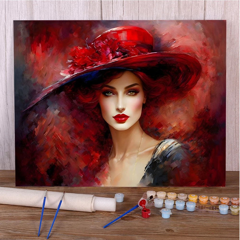 Women Art Paint By Number For Adults Oil Paint Craft Kits For Adults Room Decoration Personalized Gift Ideas Dropshipping 2024