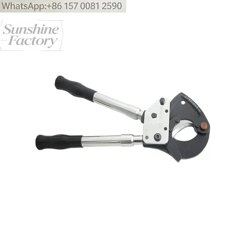 High Cutting Precision Ratcheting Cable CutterJ-130, Cuts up to 130mm Copper and 130 Aluminum Cables Quick-release Lever