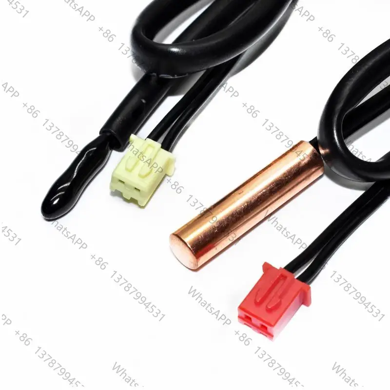 5K+5K Rubber Head Tube Temp Sensor/ Copper Head Air Temp Sensor Universal Thermal Probe for Air Conditioner