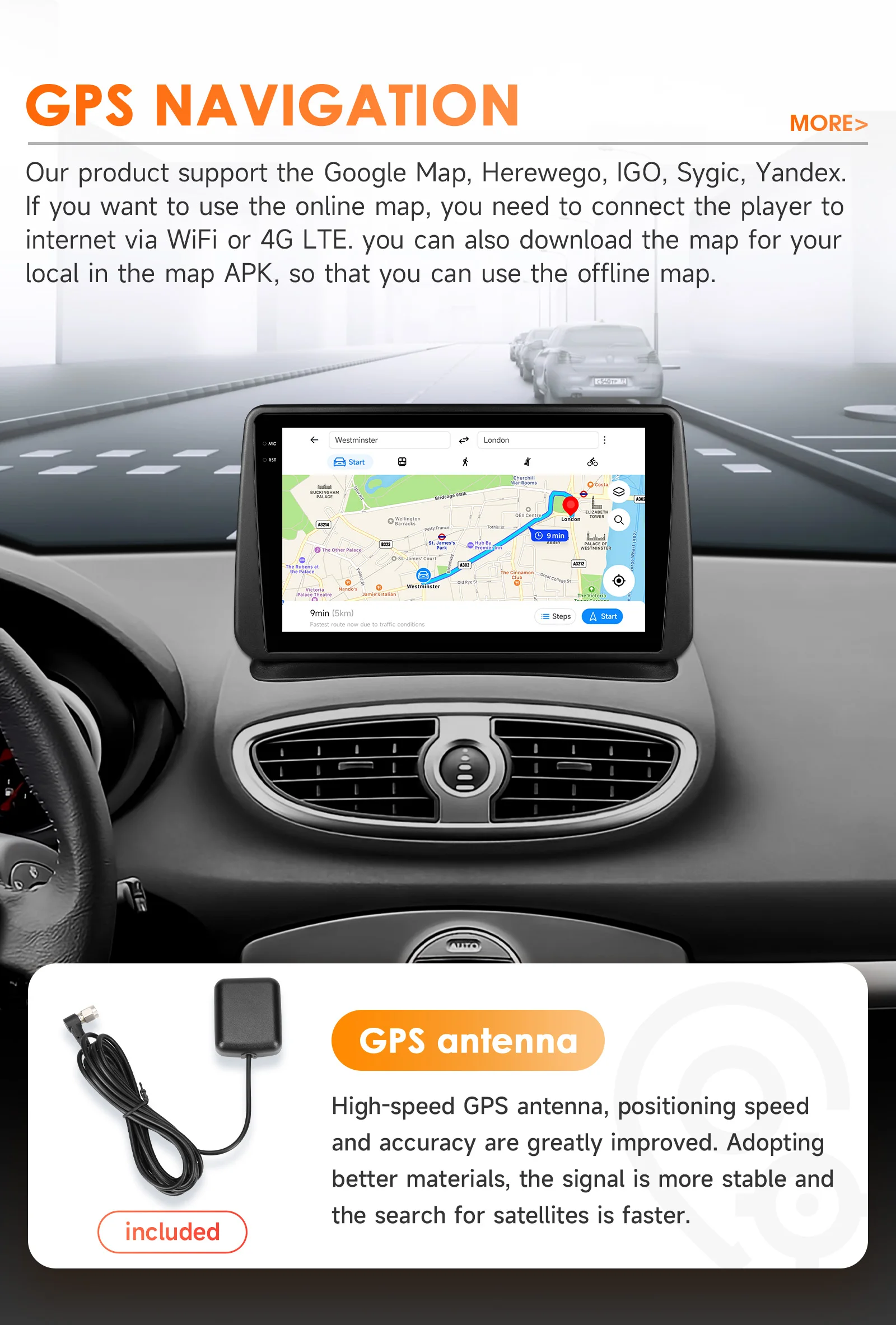 9" Hizpo 2Din Android Autoradio für Renault Clio 3 2005 - 2014 Snapdragon 6115 Steuergerät RDS DSP 4G Auto CarPlay GPS Navigation – Detail 31