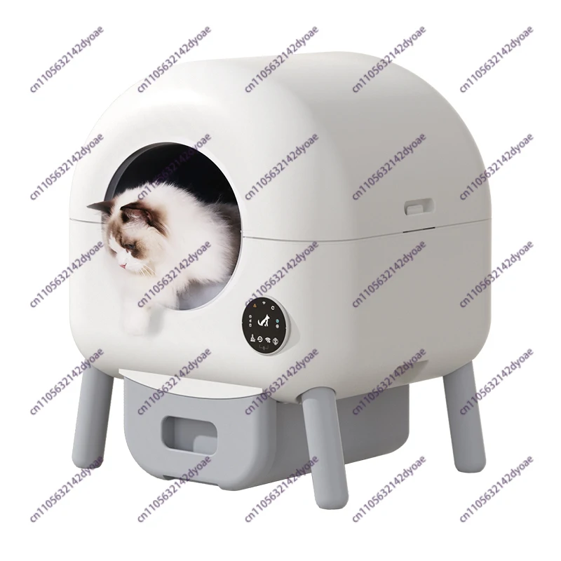 Automatic Litter Box-Robot For Multiple Cats Large Electric Litter Box-APP Control Odor-Free Anti-Splash