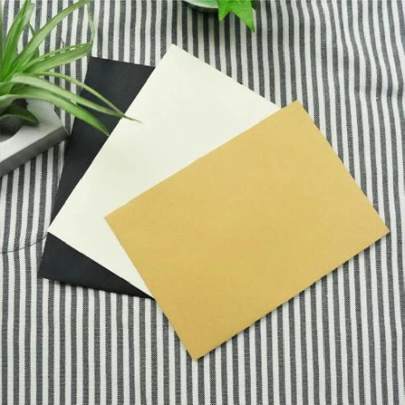 10pcs/lot Black White Craft Paper Envelopes Vintage European Style Envelope For Card Scrapbooking Gift