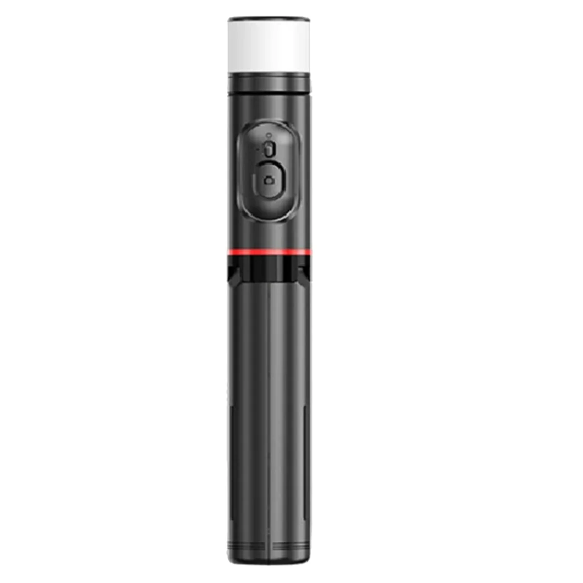 Q12S Foldable Wireless Selfie Stick Bluetooth Monopod with Remote Shutter Fill Light Tripod for Android