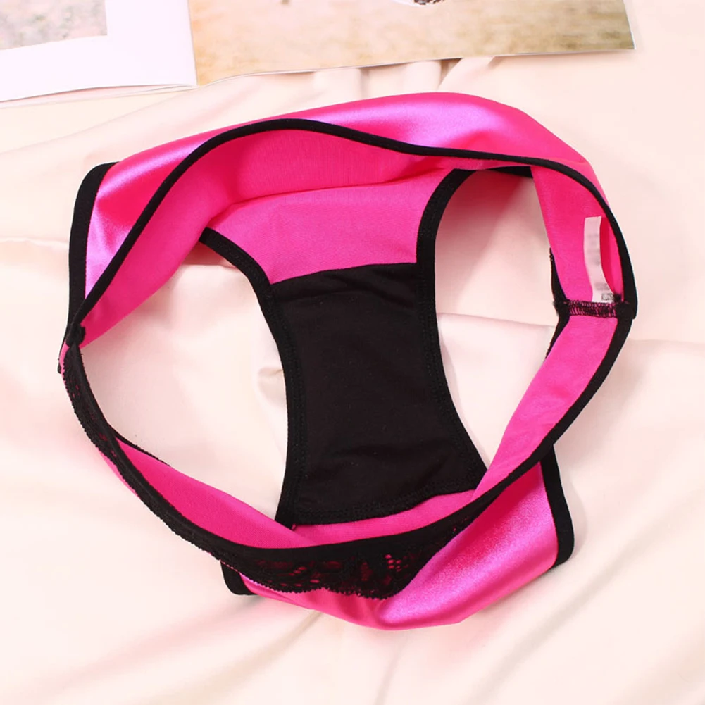

Sexy Panties Women Satin Briefs G-string Thongs Low Rise Lingerie Erotic Underwear Silky Breathable Underpants Elastic Knicker
