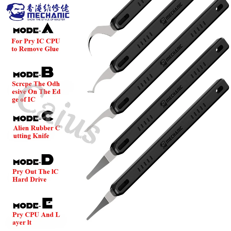 Mechanic QUICK EDGE7 Integrated Rework Blade Set Glue Removal Blade Chip Scraper Pry Knife Motherboard Chip Shovel Carving Tools