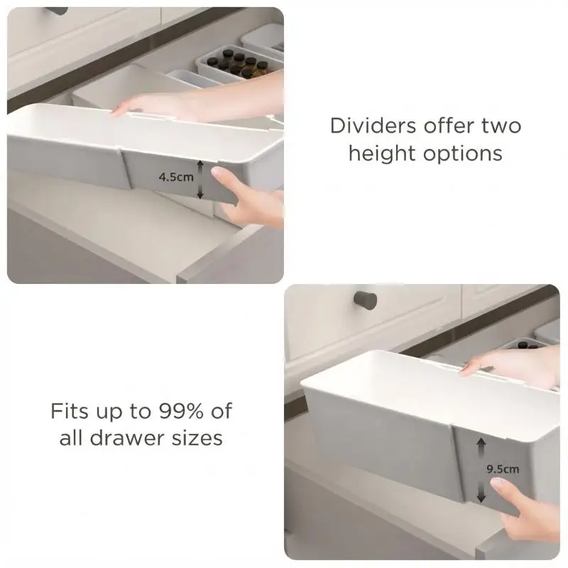 Scalable Partition Storage Box Household Kitchen Utensil Drawer Storage Box Multifunctional Sock And Underwear Storage Box