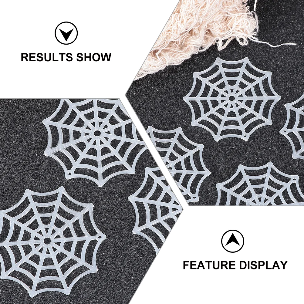 100 Pcs Plastic Spider Web Halloween Cobweb Decorations Ornament Outdoor Flash Festive Supplies Man Fairy Lights