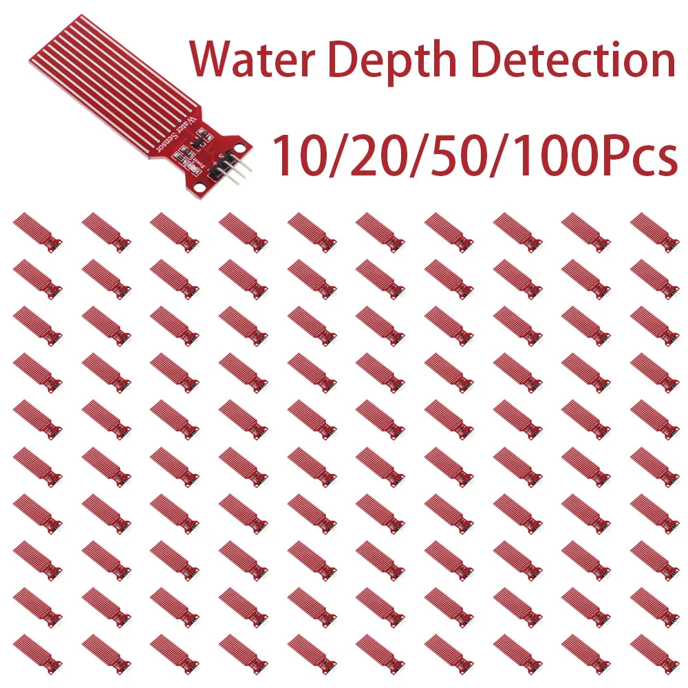 10~100Pcs Water Level Depth Sensor Module Raindrop Water Drop Detection Sensor Board Arduino DIY Electronic Experiment Project