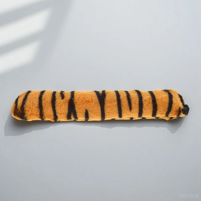 Accessorio per costume da coda di tigre Vestito per cosplay di animali di Halloween per bambini Adulti Vestito da festa Puntelli per cosplay di tigre