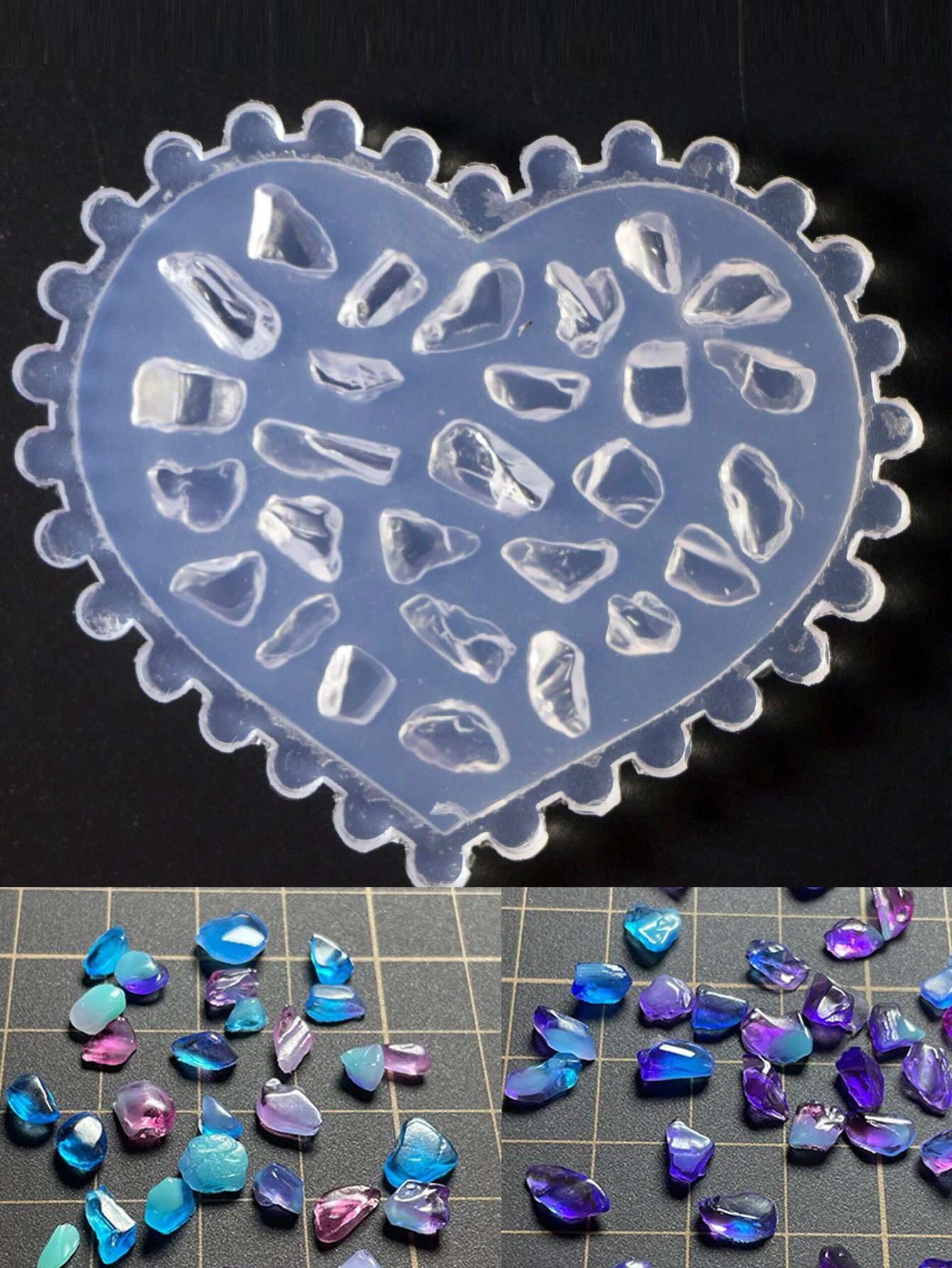 1pc Stein blume Silikon form für Nägel Dekorationen 3d Acryl Stempel platten DIY Design Maniküre Form