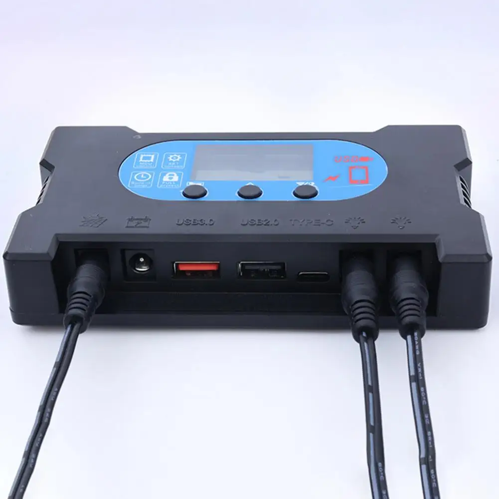 12v/24v Solar Controller Charge with Dual Usb Fast Charging Multiple Protections for Battery