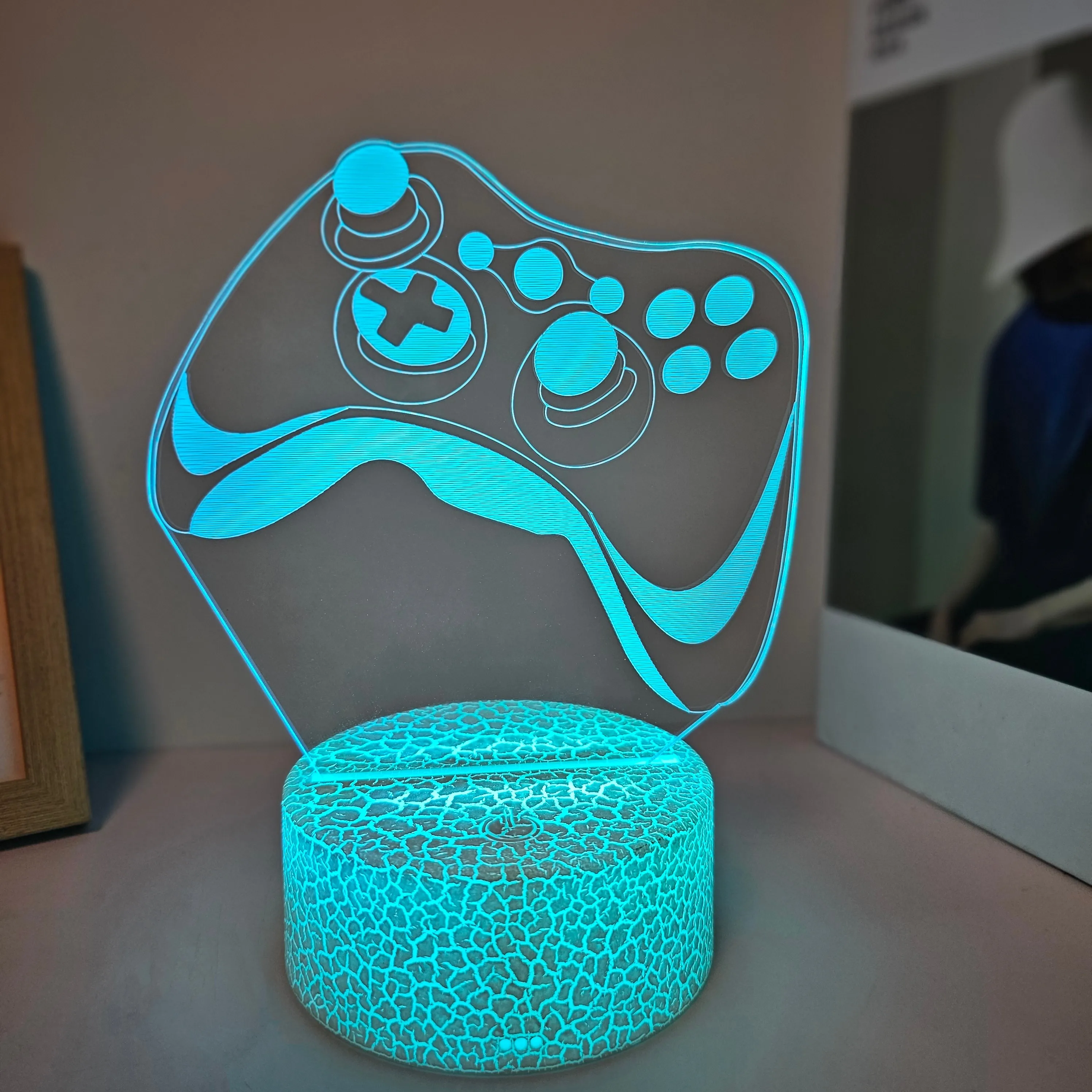 A game controller modeling 3D night light, gaming room tabletop decoration, room living room tabletop decoration, holiday gifts,