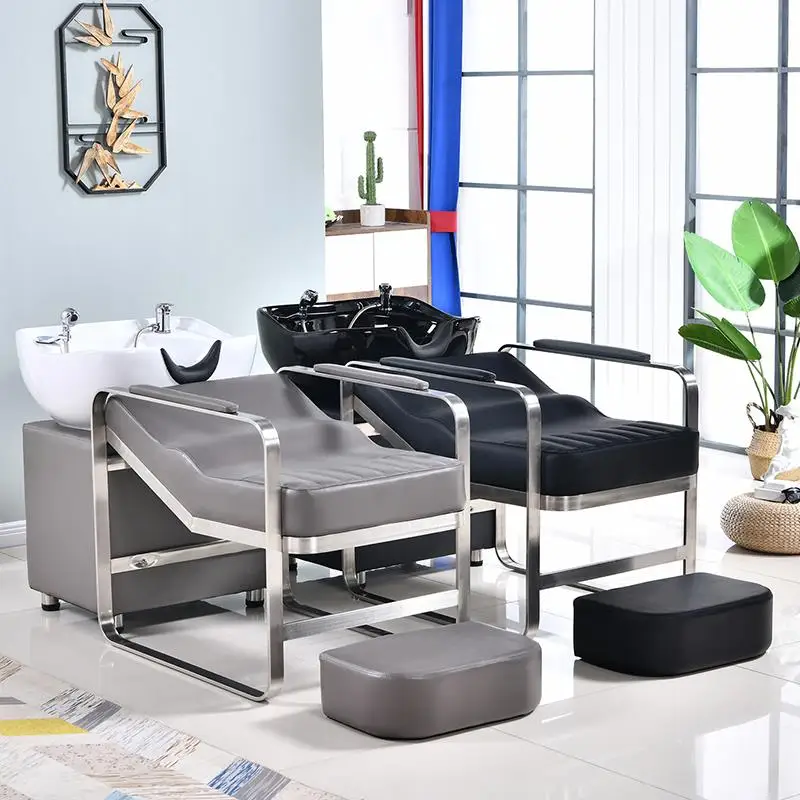 Cosmetologist Chair Professional Hair Salon Washbasin Interior Stretcher Spa Shampoo Luxury Hairdressing Sedia Makeup Reclining