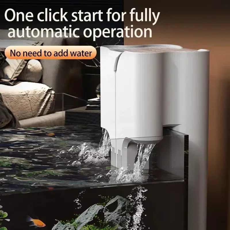 

Fish Tank Integrated External Filter Fish Tank 3-In-1 Waterfall Wall-Mounted Filters Aquarium Household Silent Oxygen Pumps