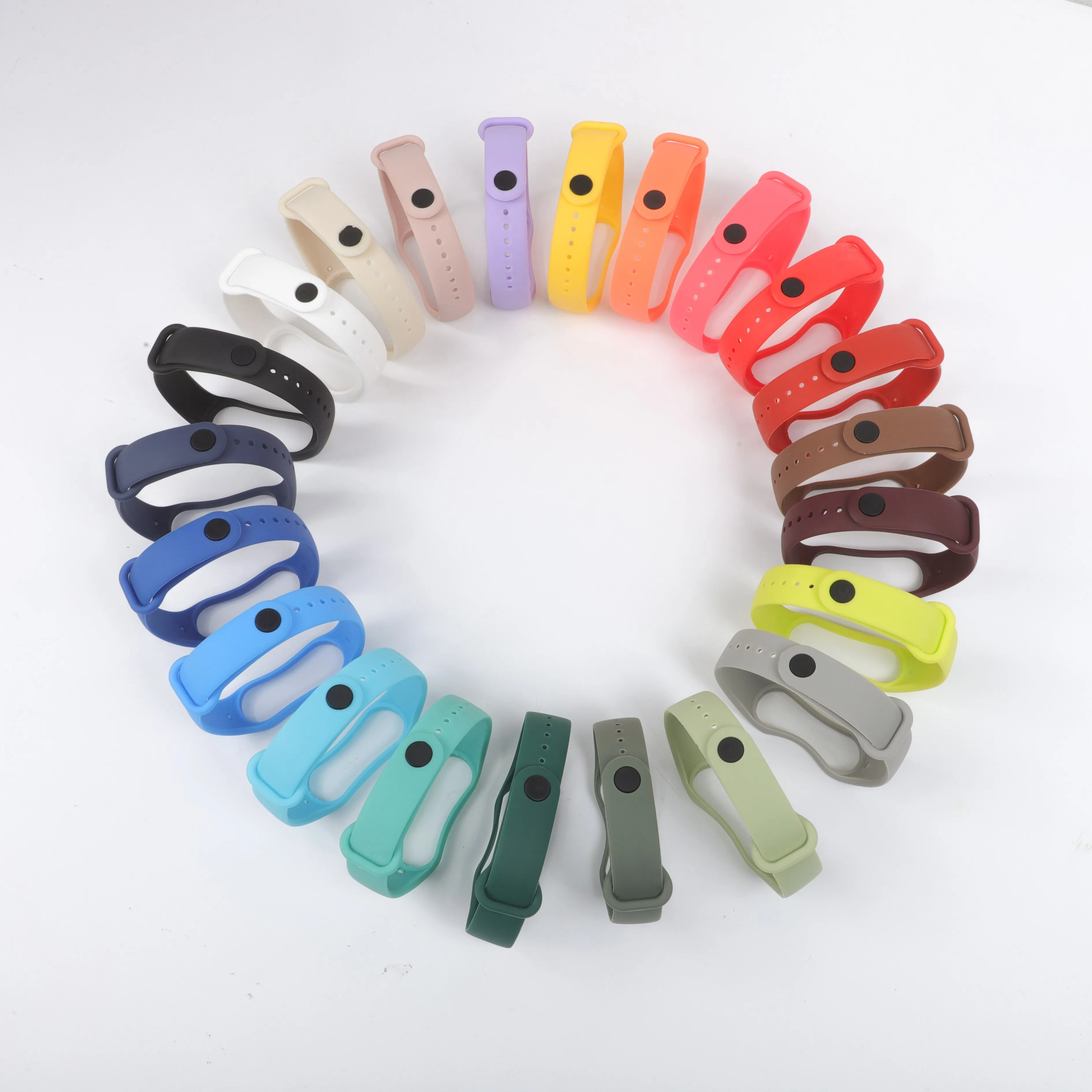Armbänder für Xiaomi Mi Band 7 6 5 4 3 Silikon Sport Ersatz-Armband Correa Xiaomi Smart Band 7 6 5 4 3 Zubehör – Detail 1