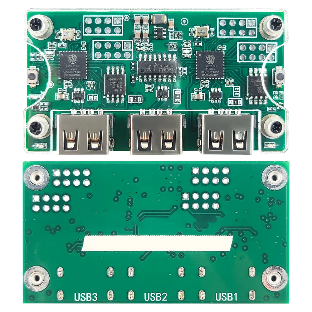 ESP32-S3 MAKCU Papan Pengembangan Modul Pengiriman Presisi Independen DMA Arsitektur Dual ESP32-S3 Chip dengan 3D Kandang
