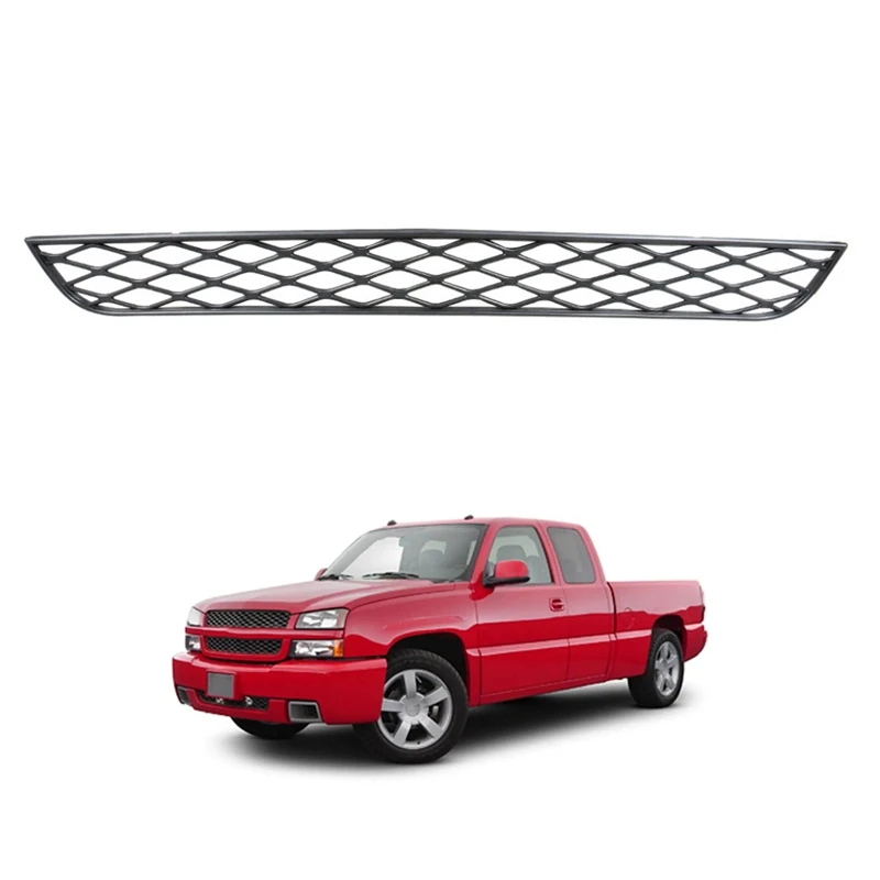 Car Front Lower Bumper Middle Net For Chevy Silverado 1500 2013-2016 Anti Dust Inner Vent Grille Cover Dark Grey