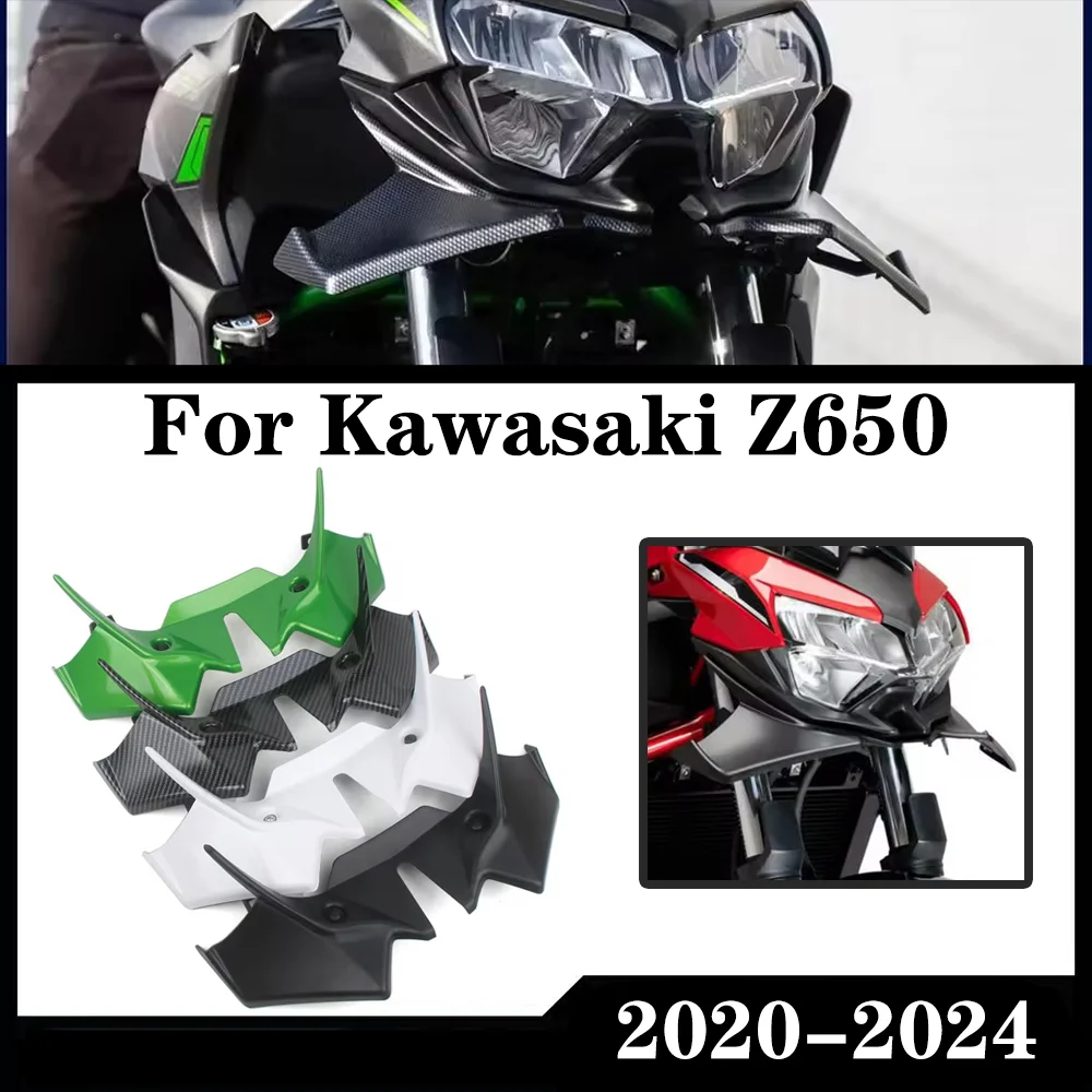 

New Motorcycle Front Spoiler Fairing Winglet Aerodynamic Wing Cover Trim For Kawasaki Z650 Z 650 z650 2021 2022 2023 2024