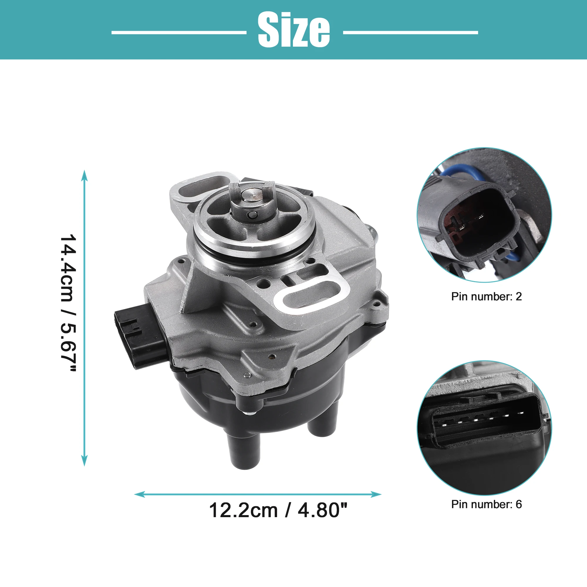 Distributore di accensione di ricambio Uxcell per Nissan Sentra 1995-1999 per Nissan 200SX 1995-1998 muslimw/Cap e rotore