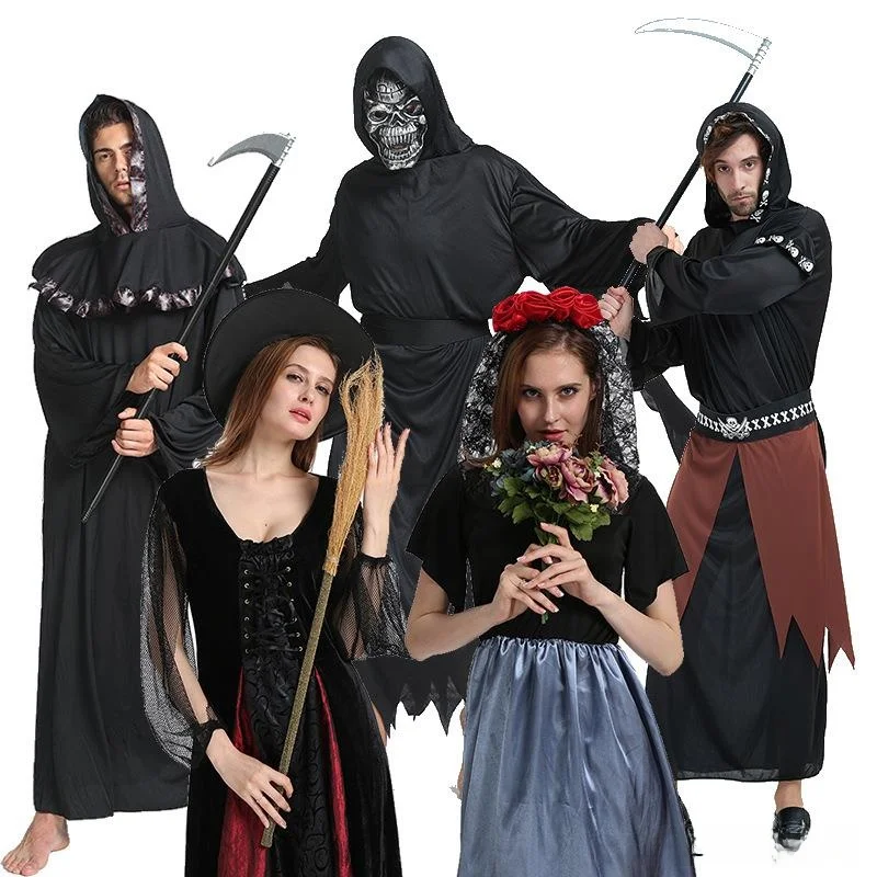 Kostium Zombie na Halloween, Strój Boga Śmierci, Ubrania Duchów, Strój na Występ Sceniczny, Damski Tradycyjny Chiński Strój