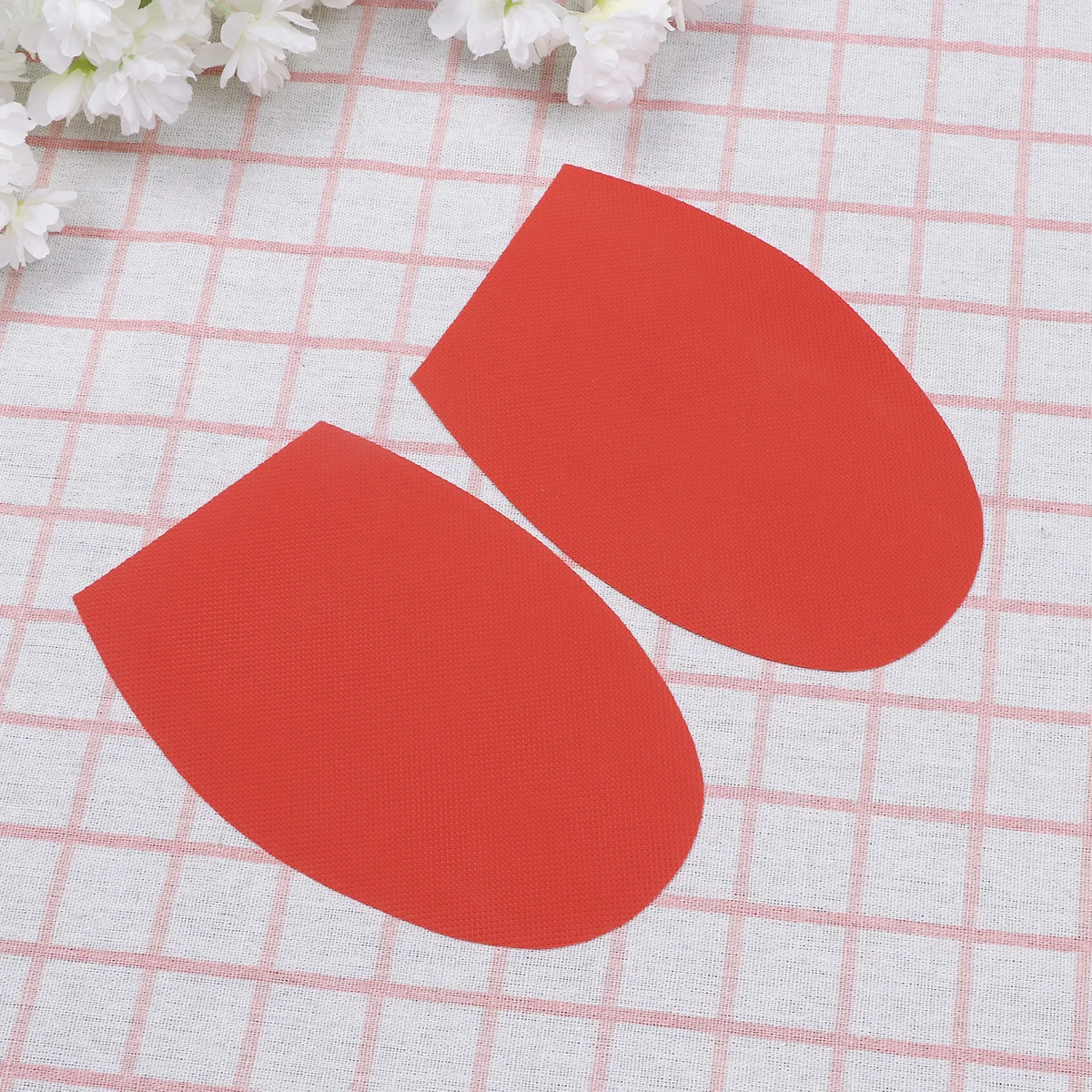

1 Pair Shoe Half Sole Mat Non-Slip Rubber Insole For High Heel Sandal Woman Red Pattern Lightweight Foot Care Tool Shoe Non-Slip
