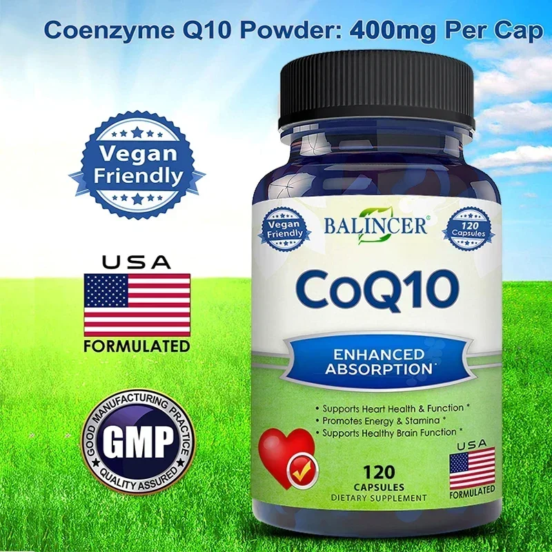 Balincer CoQ10 - 400 Mg - Supports Energy Production, Cognition and Skin Health, Unisex, Dietary Supplement