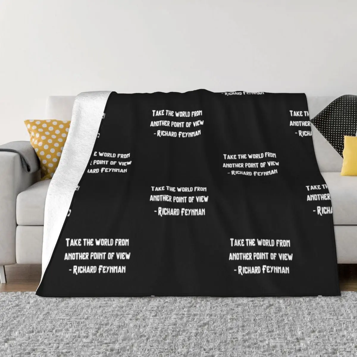 Richard Feynman Science Physics Quote Throw Blanket Nap Beautifuls Blankets For Sofas Weighted Blankets