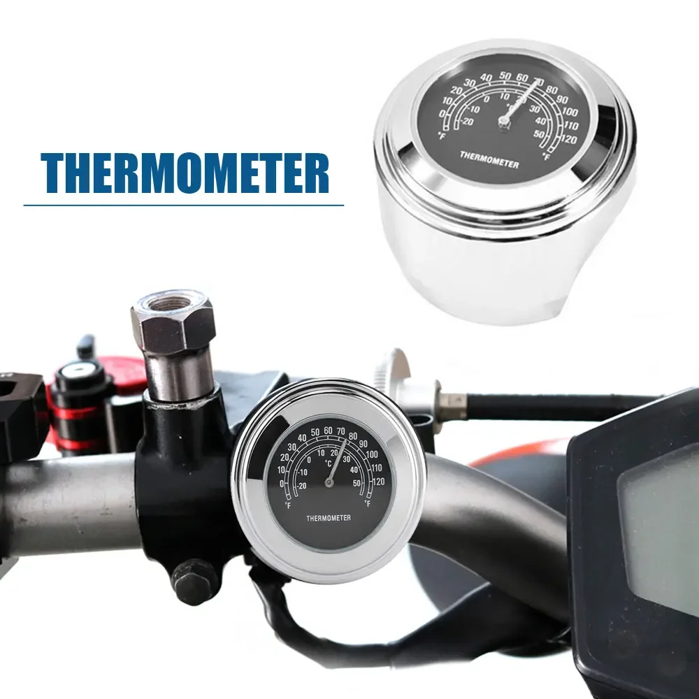 

1Pc Universal 7/8" or 1" Motorcycle Handlebar Thermometer Motorcycle Thermometer Motorcycle Accessories Fit for Honda Yamaha