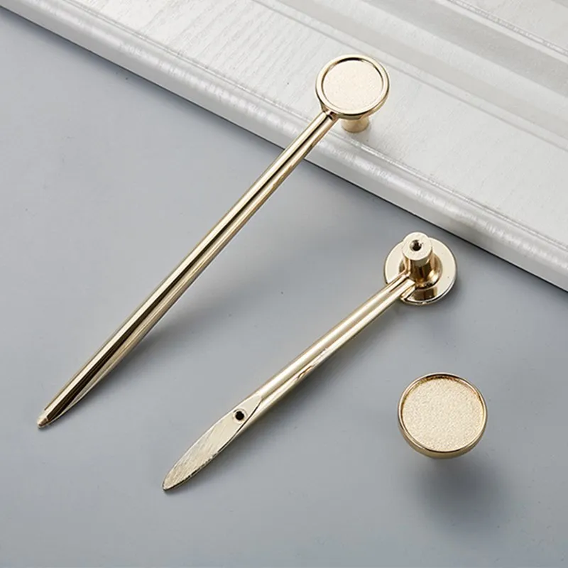 Light Luxury Bright Gold Drawer Handles Zinc Alloy Kitchen Cabinet Door Handles Pearl Grey Furniture Handle Hardware