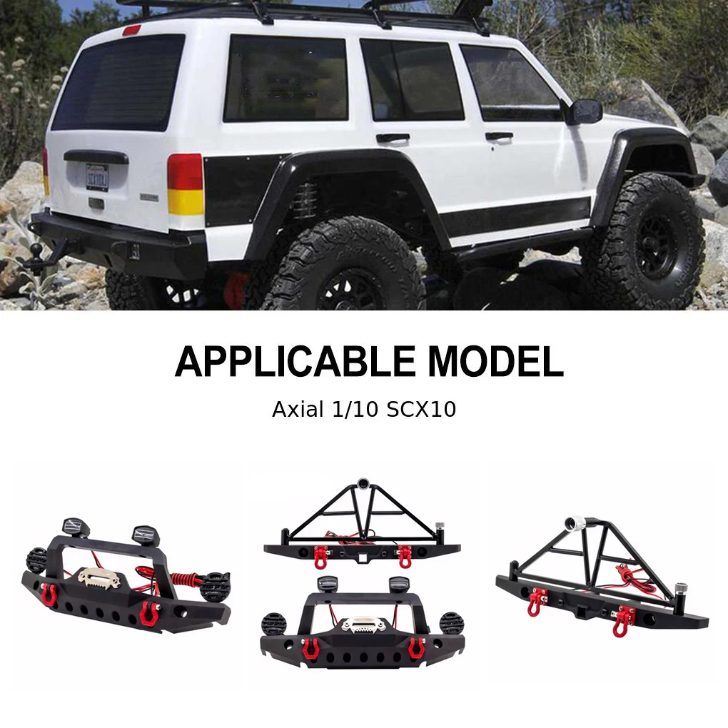 

1/8 1/10 Front Bumper Aluminum Alloy Wear-resistant Rc Front Bumper For Axial TRX4 SCX10 90046 SCX24 MAXX RC Car Part