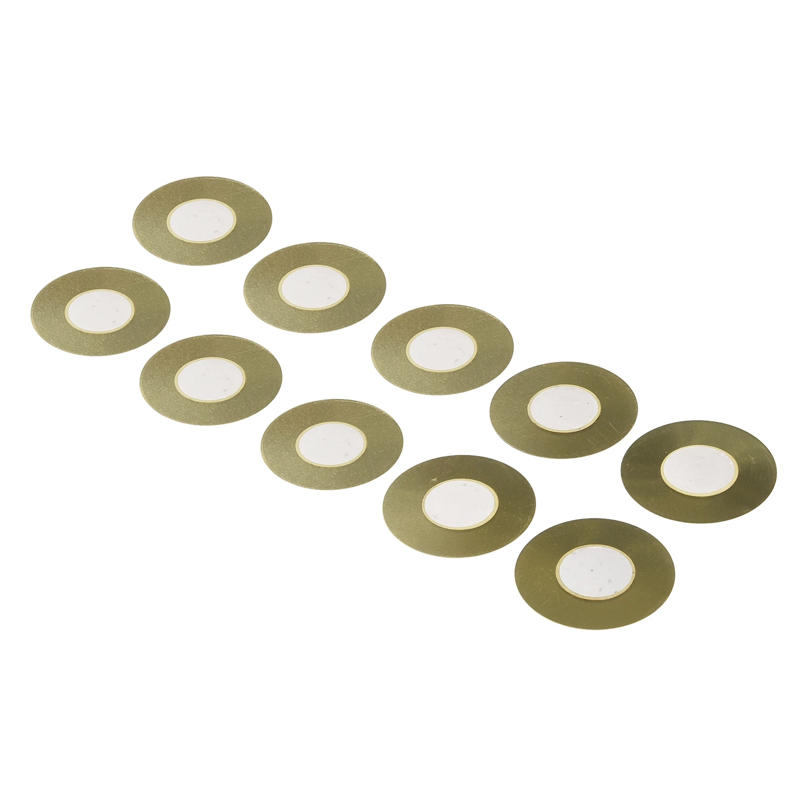 10 pcs 50mm Piezo Discs Compatible with Acoustic Guitar Drum Stomp Box Mic and Other Pickup Applications DIY Brass Transducer