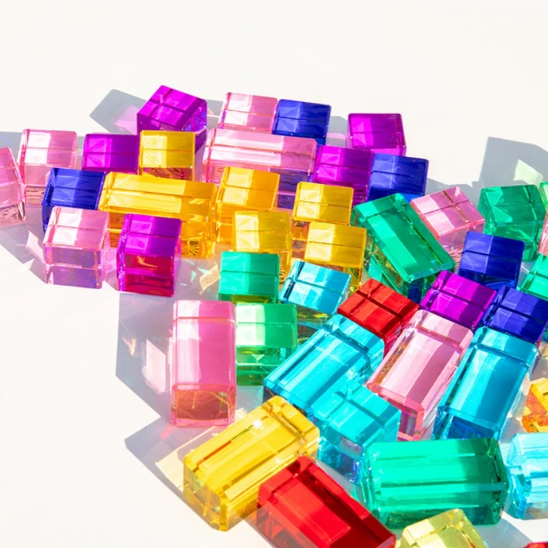 

20 шт. Радужный блок, украшение-головоломка с высокой прозрачностью, праздничный подарок