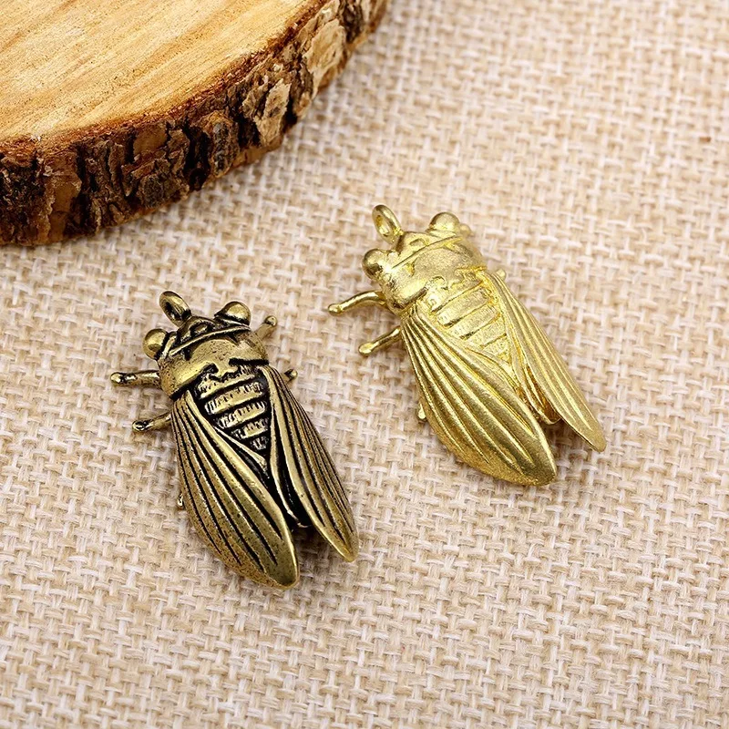 Golden Cicada Key Ring Yiming Amazing Keychain Pendant Brass Key Ring High Quality Exquisite Pendant Hot Sale Portable Trend Toy