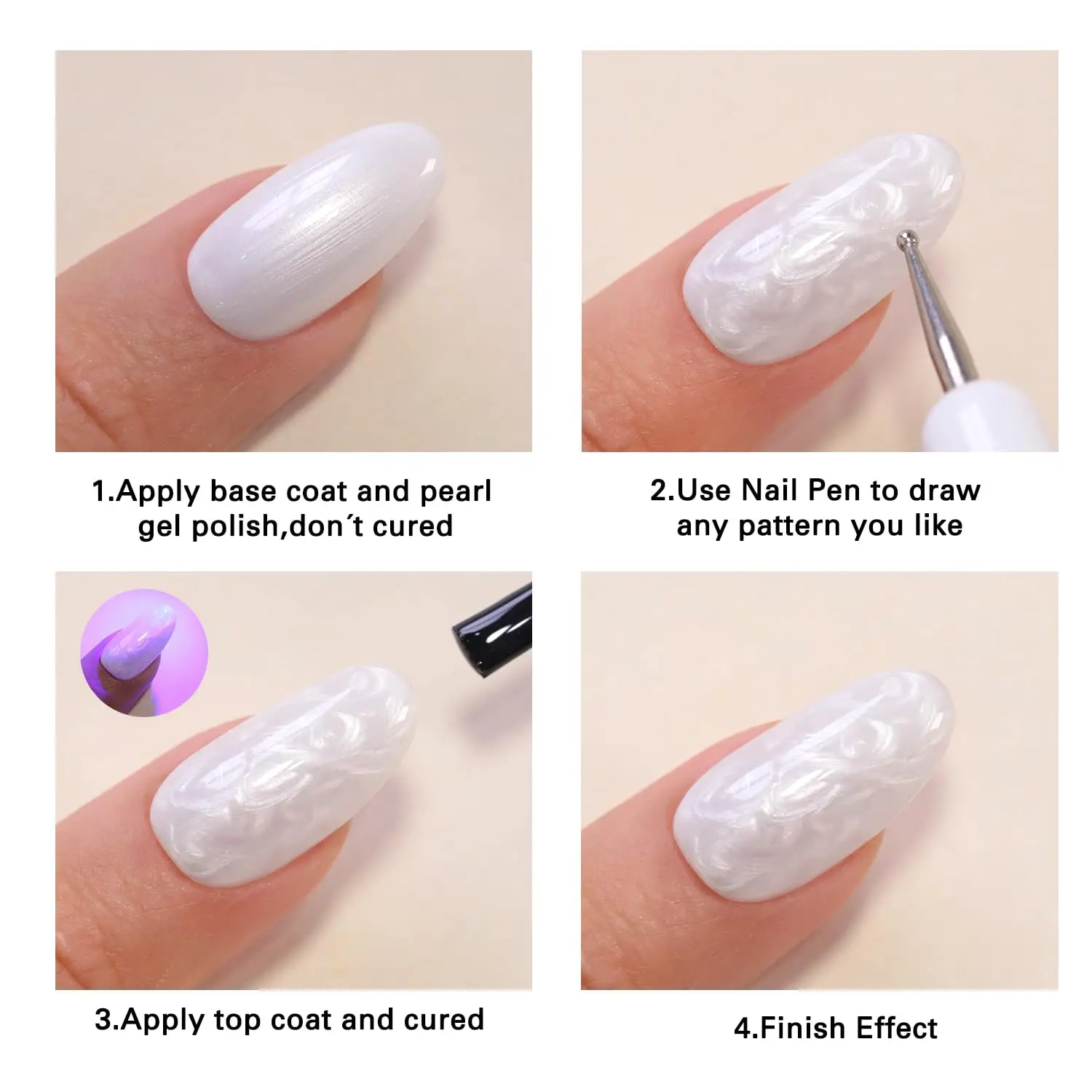 Perlweiß 15ML Gel-Nagellack, Reine Farbe, Gleiche Flasche, Soak-Off Gel-Lack für Nagelkunst, Maniküre-Salon, DIY zu Hause für Frauen – Detail 9