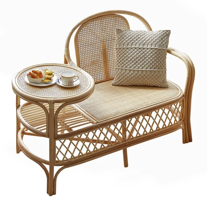 

#Retro Single Rattan Eco-Friendly Durable Outdoor Farmhouse Park Garden Balcony Leisure Chair