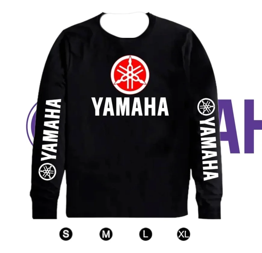 

25/26 New Popular Yamaha Long Sleeve T-shirt Spring and Autumn Motorcycle Fans Team Uniform Adult and Children's Same T-shirt