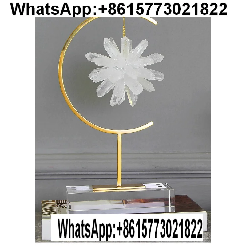 

High-grade light luxury modern European natural crystal stone jewelry model house home decoration