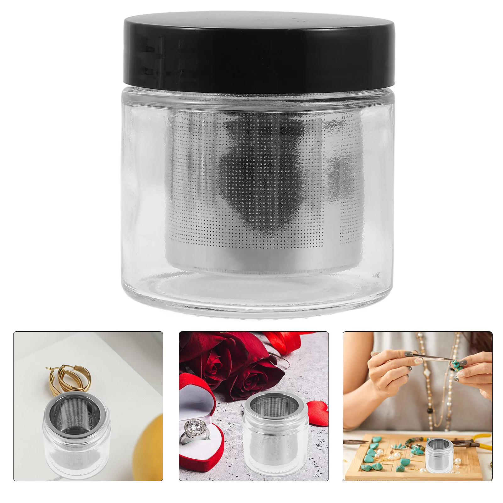 

Cleaning Strainer Cup for Jewelry Watches Necklaces Bracelets Manual Shaking Action Removes Dirt Quickly Safe and Reliable
