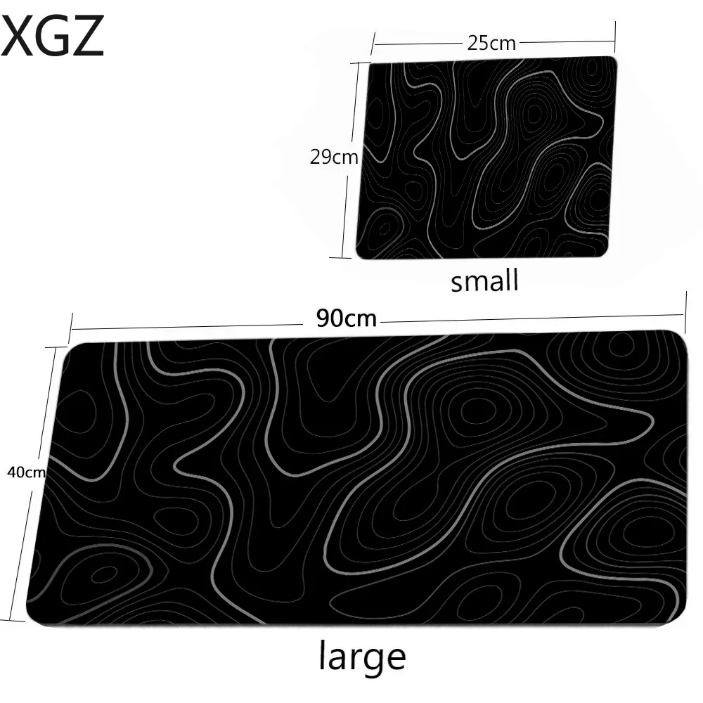 XL XXL new black and white contour gaming mouse pad keyboard desk mat anti-slip fine seaming suitable for gamer office home use