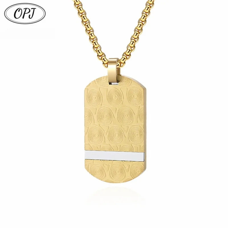 OPJ Wholesale Necklace Fashion Jewelry Necklace Custom Pendant Stainless Steel fine Necklace for men Source Factory