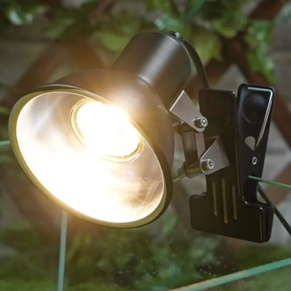 Clip-on suporte da lâmpada tartaruga basking lâmpada termostato de aquecimento ajustável réptil lâmpada de calor vivarium 75w lâmpada de calor para animais de estimação