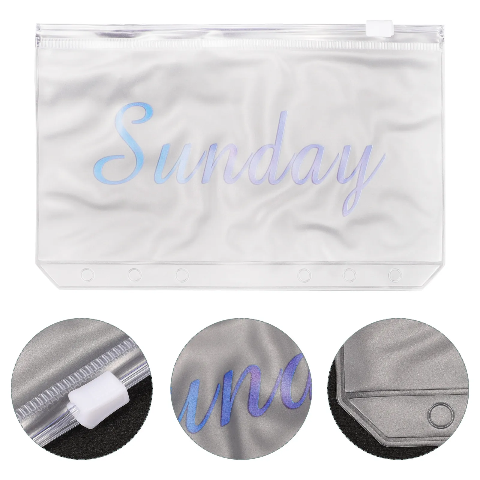 

14Pcs A6 Zipper Bag PVC Transparent Storage Pouches for Files Cash Account Books Organizer Binder Divider Money Saving Challenge