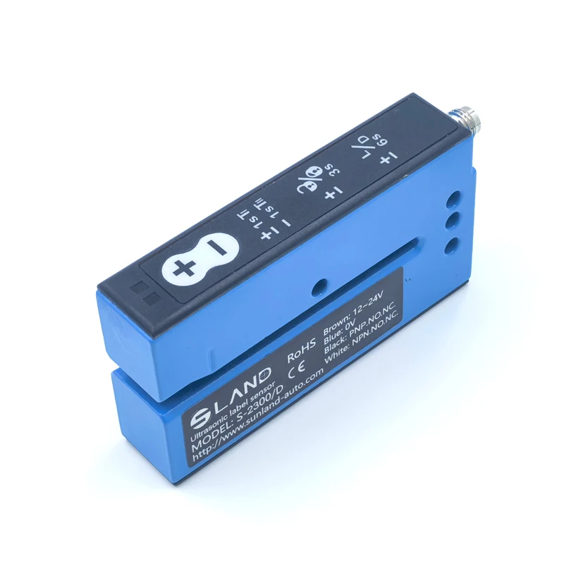 Ultrasonic Label sensor Clear label detection S-2300E NPN+PNP Double Sheet Detection UFN3-70B413 Compatible Sensor