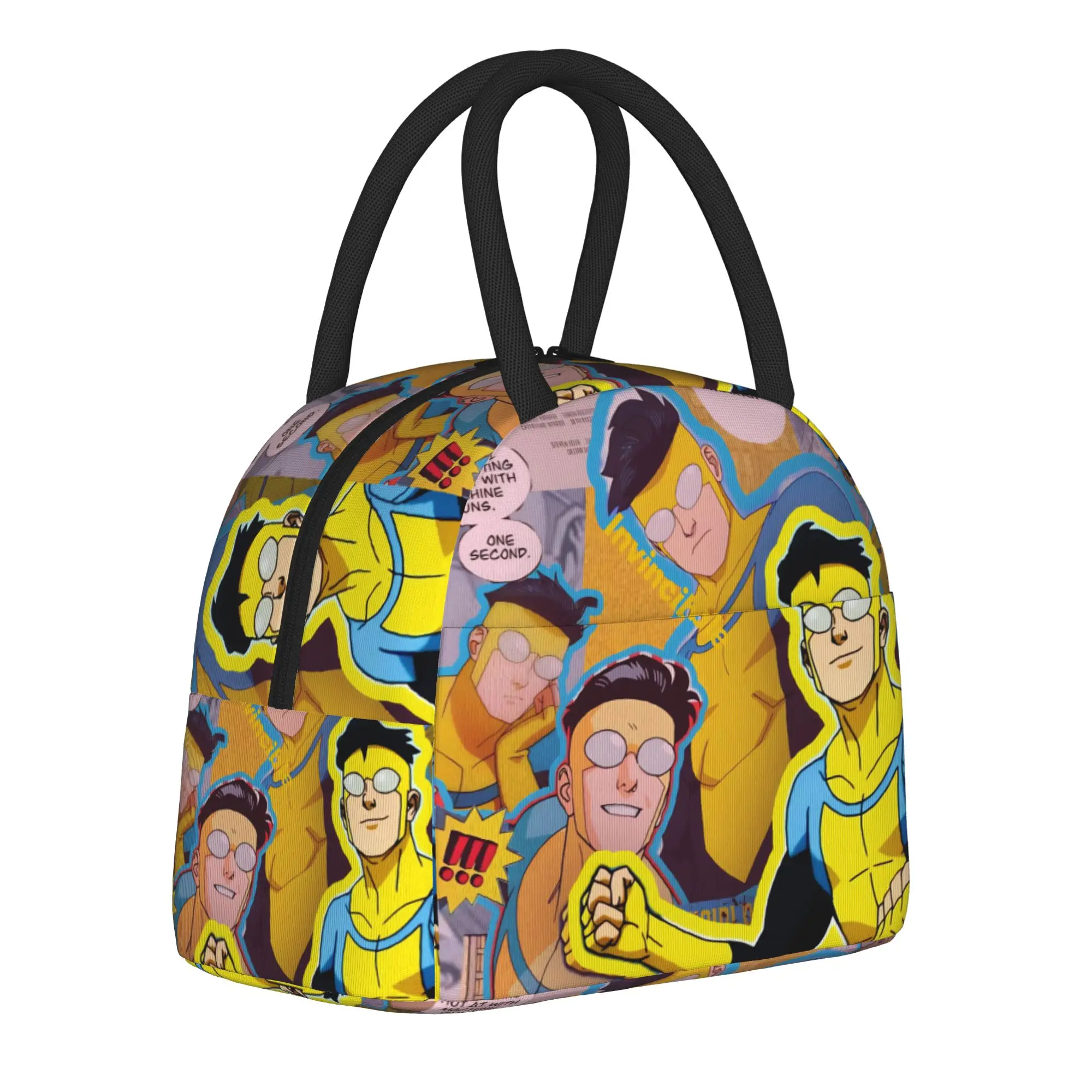 Invincibles Comic Insulated Lunch Bag for Men Women  Food Container Reusable Thermal Cooler Lunch Boxes For Work