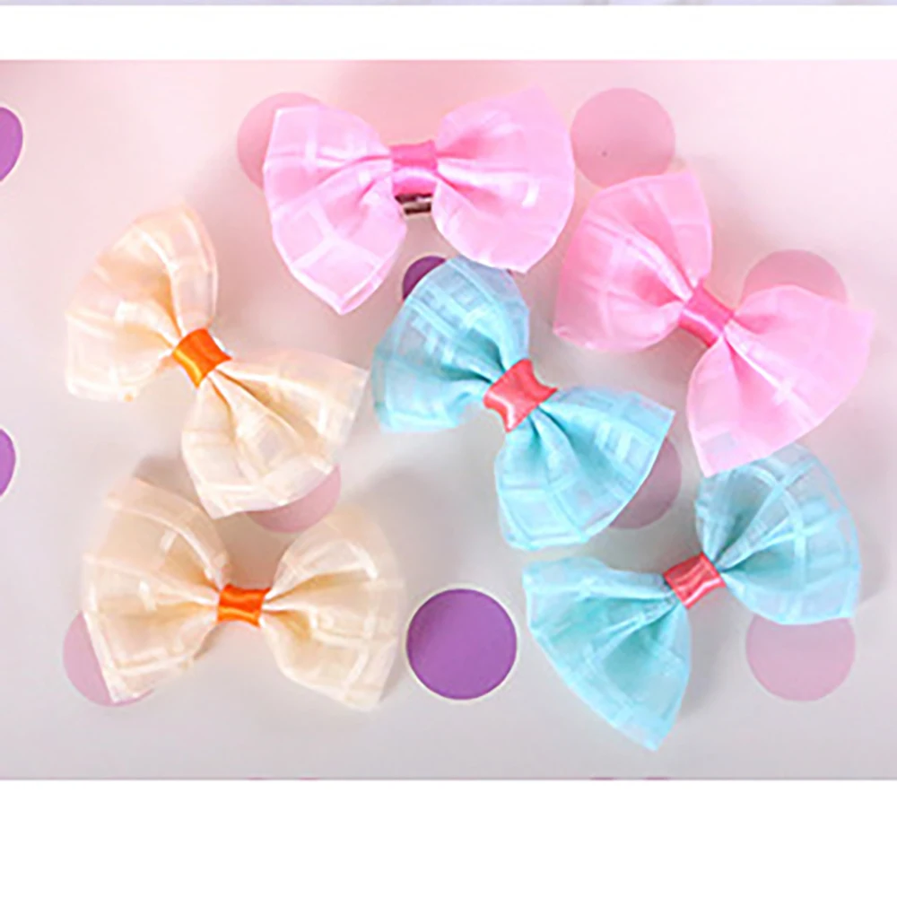 1PC Pet Puppy Dog Cat Hairpin Hair Bows Tie Dog Lace Hair Clips Pet Dog Grooming Pet Hair Accessories